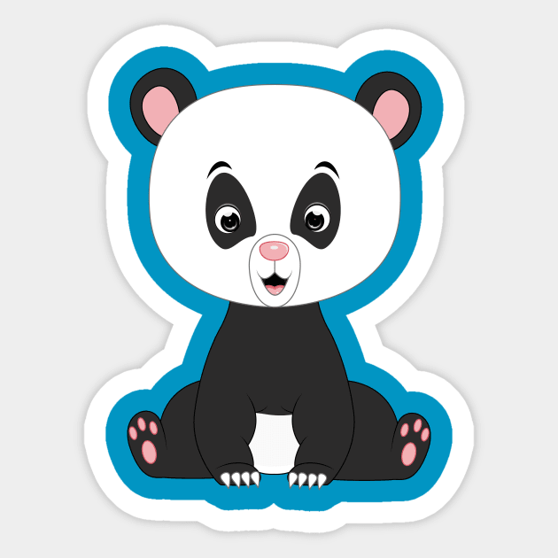 panda Sticker by hermandesign2015